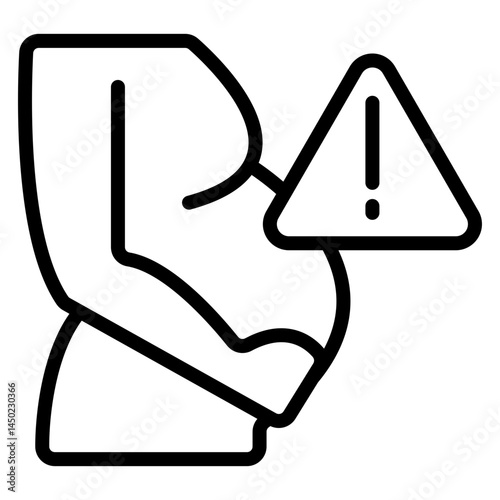 Pregnancy Risk Assessment Vector Line Icon Design