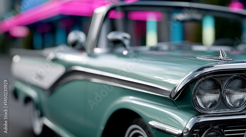Classic convertible car, vintage style