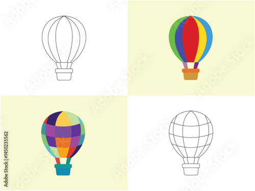 hot air balloon vector