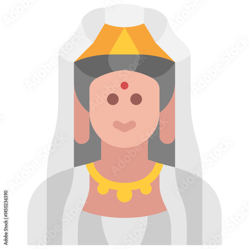 guanyin flat icon