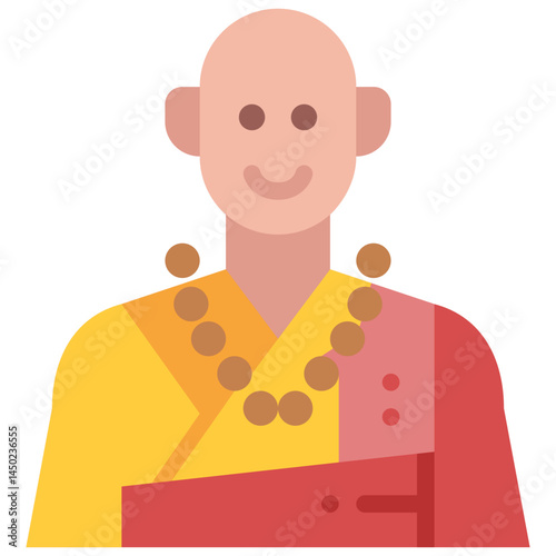 monk flat icon