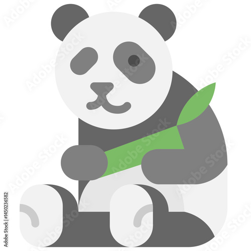 panda flat icon