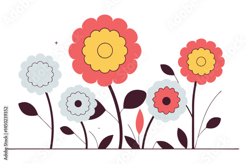 Round flowers where the petal edges mimic smooth rolling ocean waves