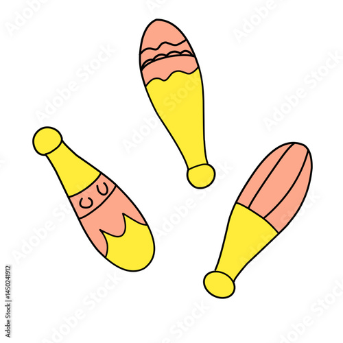colored maracas vector illustration