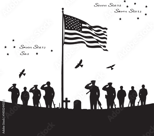 Memorial Day SVG – Honor and Remembrance Silhouette

Fallen Soldier Vector – Patriotic Tribute Clipart

American Flag and Soldier SVG – Memorial Day Design

Military Remembrance SVG – In Memory of Our