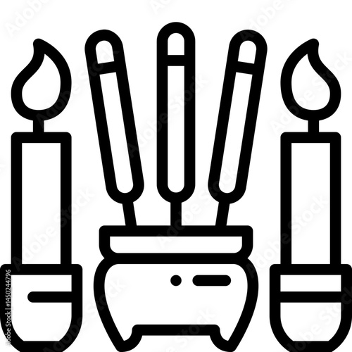 incense line icon