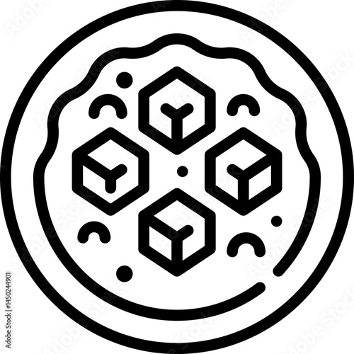 mapo tofu line icon