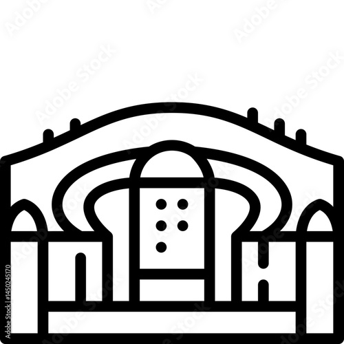 tomb line icon
