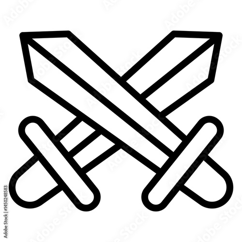 Sword Vector Line Icon Design