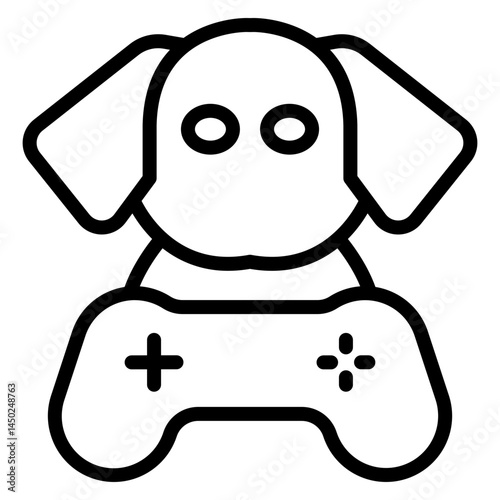 Animal Companion Vector Line Icon Design