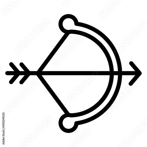 Ranged Attack Vector Line Icon Design