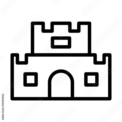 Castle Vector Line Icon Design