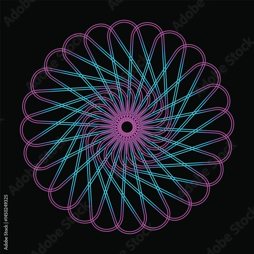 Abstract circular geometric element vector