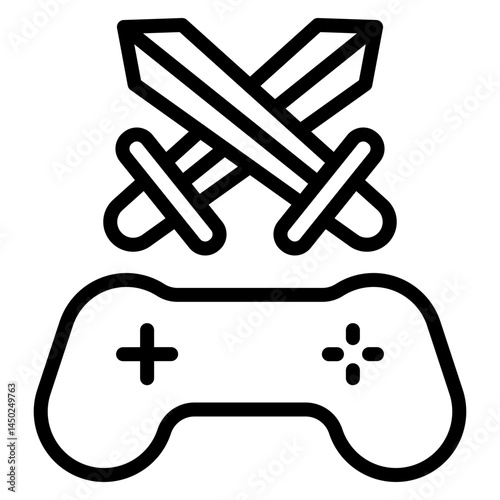 Battle Royale Vector Line Icon Design