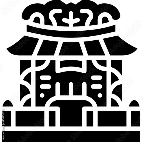 spirit house solid icon