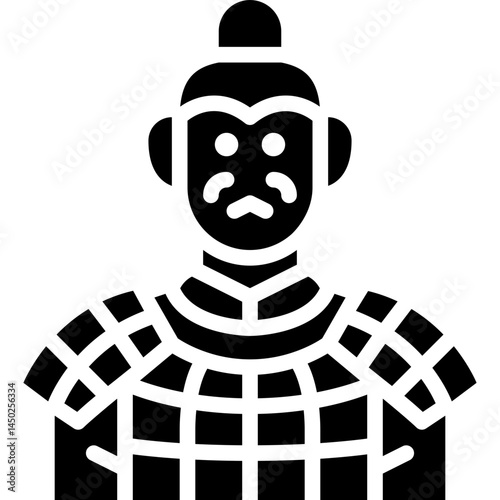 terracotta army solid icon