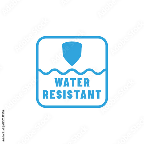 Waterproof icon, waterproof resistan, hydrophobic waterproof symbol.