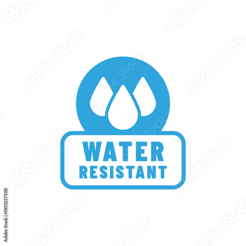 Waterproof icon, waterproof resistan, hydrophobic waterproof symbol.