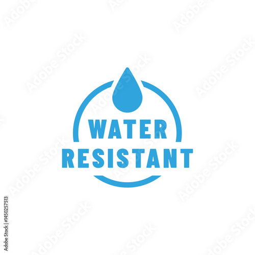 Waterproof icon, waterproof resistan, hydrophobic waterproof symbol.