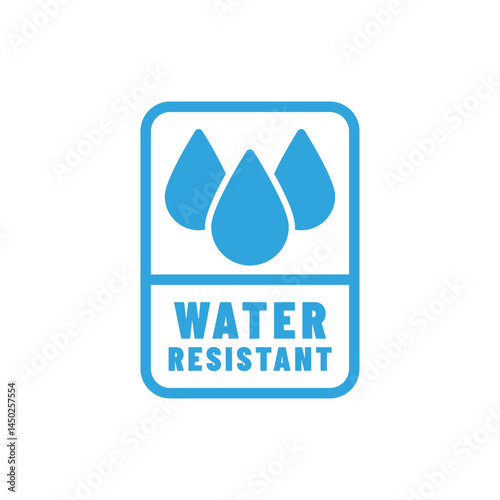 Waterproof icon, waterproof resistan, hydrophobic waterproof symbol.