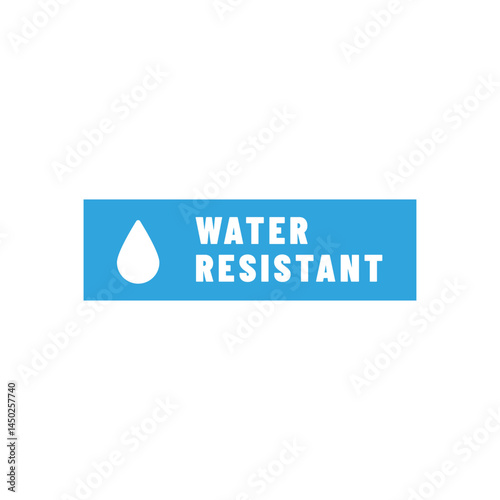 Waterproof icon, waterproof resistan, hydrophobic waterproof symbol.