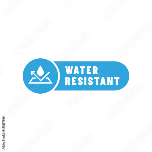 Waterproof icon, waterproof resistan, hydrophobic waterproof symbol.