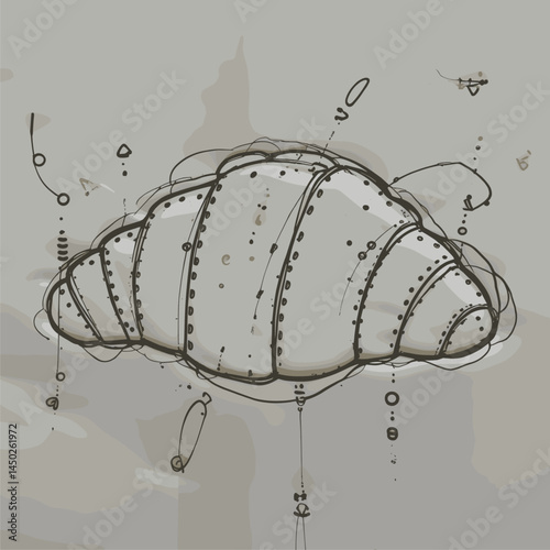 Steampunk Croissant Blueprint: Mechanical Pastry Design