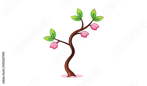 green tree isolated on white background