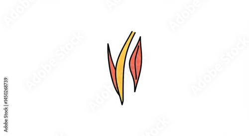 Abstract botanical illustration with stylized leaves in soft colors and outlines Free Download Abstract botanical illustration with stylized leaves in soft colors and outlines - GFXLoad