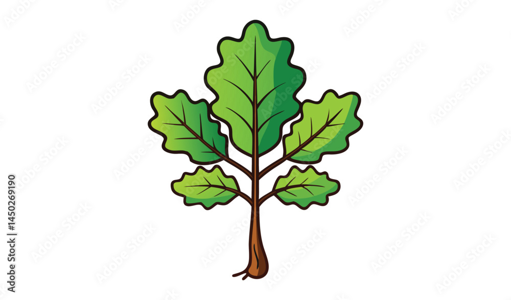 Obraz premium green tree isolated on white background