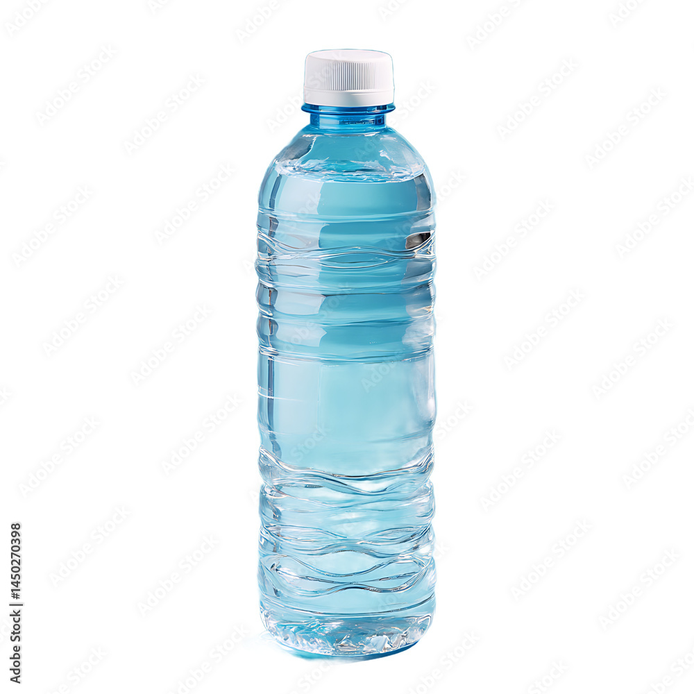 Water Bottle with Clear Liquid in Transparent Container Water Bottle with Clear Liquid in Transparent Container