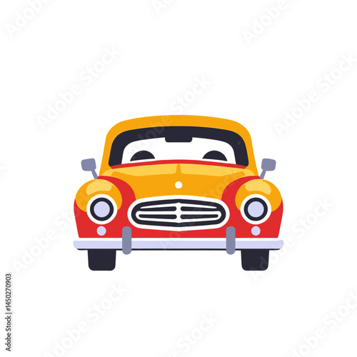 Cartoon Car Illustration For Kids Educational Material