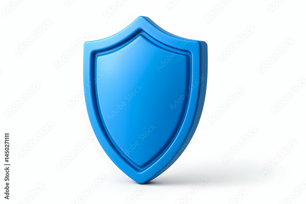 Blue security shield icon for protection concept. Blue security shield icon for protection concept.