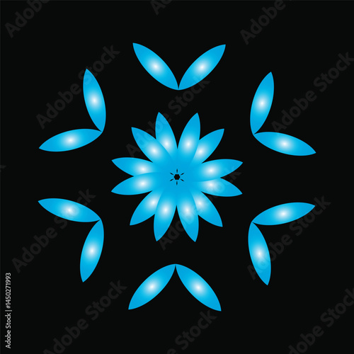 Beautiful snowflake for winter design symbol of new year and christmas holidays
