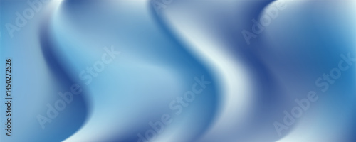 Blue gradient backgrounds with grainy texture. Smooth liquid wave. Elegant shiny silk satin texture. Suit for wallpaper, cover, desktop, flyer. Vector illustration