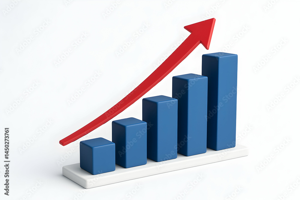 Growth chart showing increasing performance metrics. Growth chart showing increasing performance metrics.