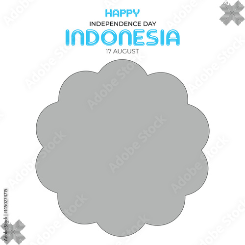 Gradient indonesia independence day vertical poster template