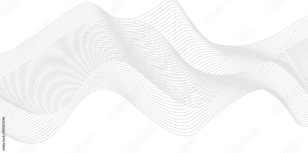 Fototapeta premium Abstract wave blend stripes lines white background. Vector curve line pattern mesh. Technology lines flow and motion energy blend. 