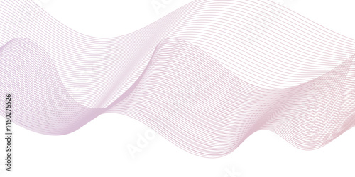 Abstract wave blend stripes lines white background. Vector curve line pattern mesh. Technology lines flow and motion energy blend.	