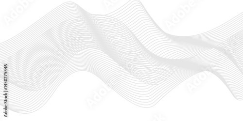 Abstract wave blend stripes lines white background. Vector curve line pattern mesh. Technology lines flow and motion energy blend.	