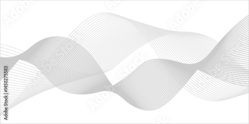 Abstract wave blend stripes lines white background. Vector curve line pattern mesh. Technology lines flow and motion energy blend.	