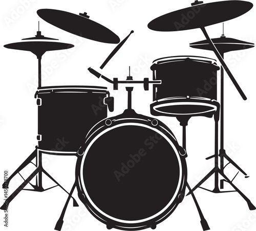 drum kit isolated on white