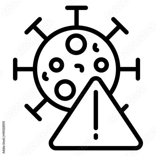 Pandemic Alert Vector Line Icon Design