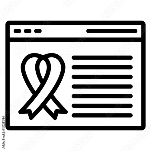 Organ Transplant Awareness Vector Line Icon Design