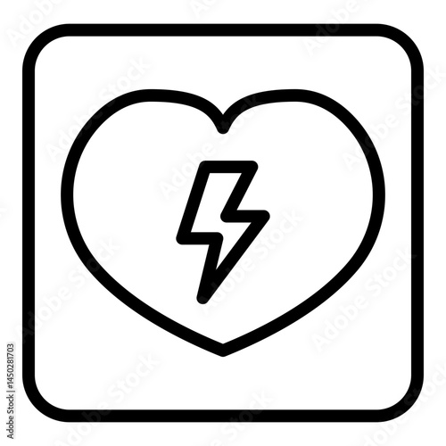 AED (Automated External Defibrillator) Vector Line Icon Design