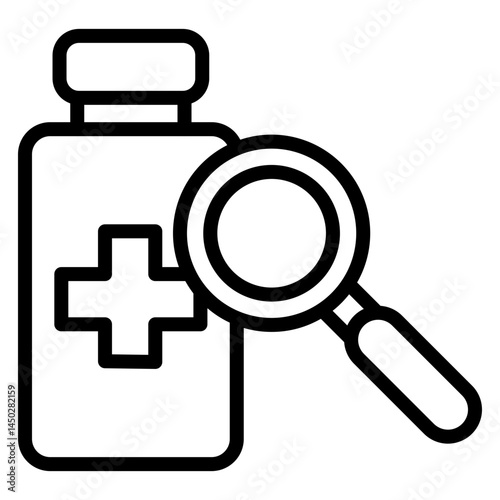 Biomedical Research Facility Vector Line Icon Design