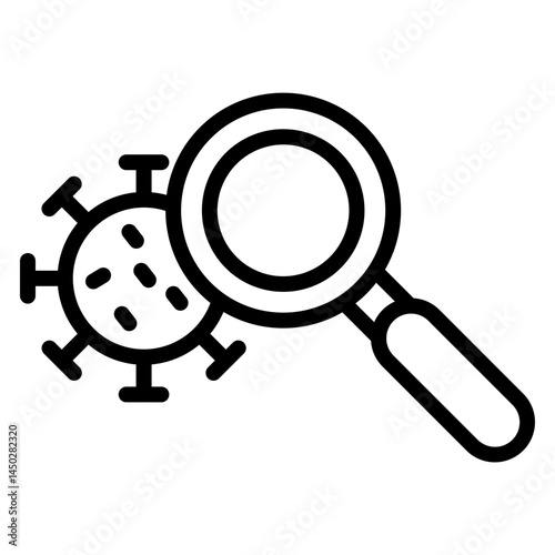 Rare Disease Research Vector Line Icon Design