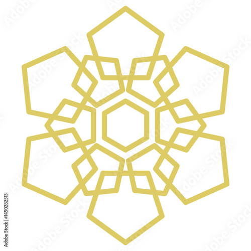 Mosaic Gold Illustration Set