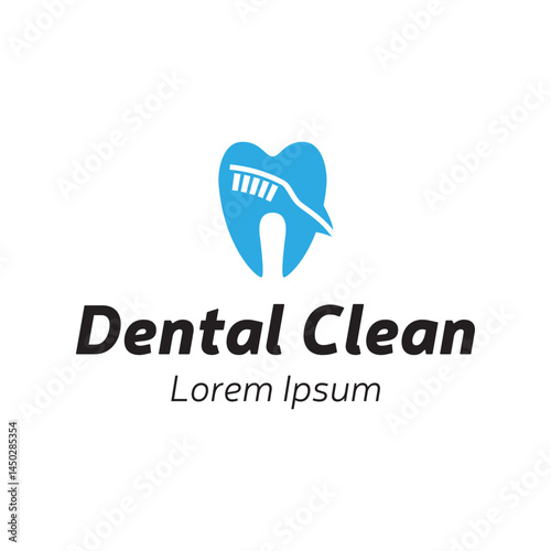 Tooth logo. Toothbrush logo isolated on white background.