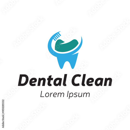 Tooth logo. Toothbrush logo isolated on white background.